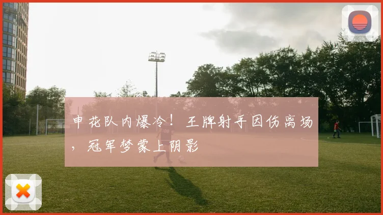 申花队内爆冷！王牌射手因伤离场，冠军梦蒙上阴影